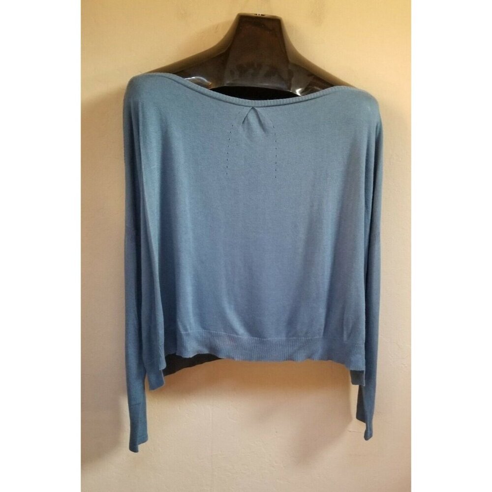 Sita Murt Womens Sz 42 Blue Boat Neck Long Sleeve Oversized Sweater Pullover